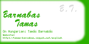 barnabas tamas business card