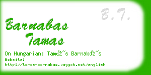 barnabas tamas business card